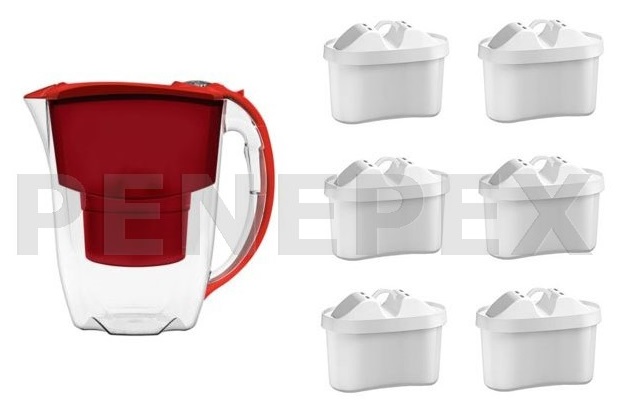 Aquaphor Amethyst červená 6 ks filtru Aquaphor Maxfor B100 25